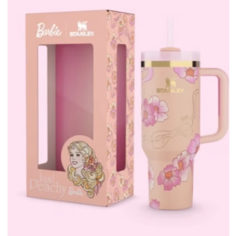 Stanley x Barbie Just Peachy Quencher Tumbler 40 oz In Hand